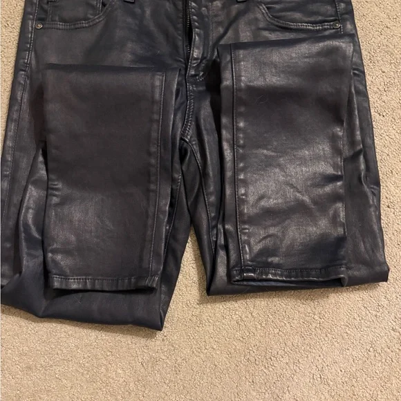 AG Jeans Women's Size 27 The Legging Ankle Navy Coated Canvas - Picture 6 of 7